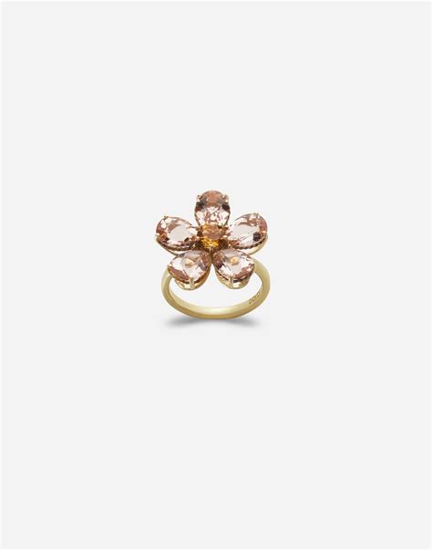 dolce gabbana ring fotos|Yellow gold ring with flower .